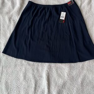 Briggs New York Elegant Navy A-Line Skirt